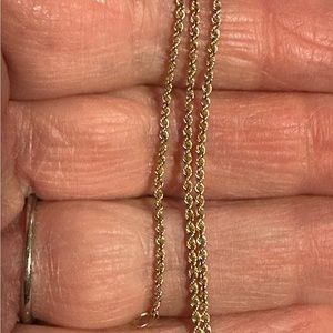 14k Gold Rope Chain Necklace 18” 2.7 Grams